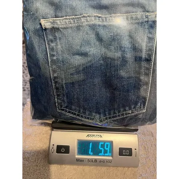 Etica Tyler Vintage Straight Crop Jeans 100% Cotton Shipwreck Size 29 Button Fly - Picture 10 of 10